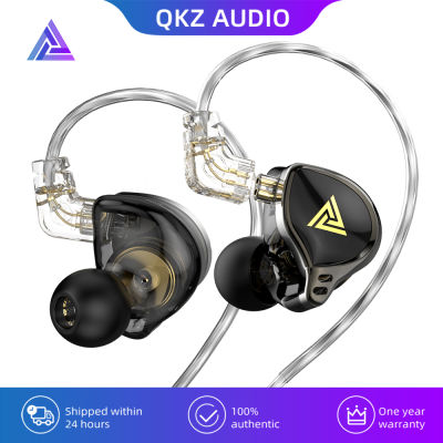 QKZ AK6ซุสหูฟังแบบมีสายพร้อมไมโครโฟนไฮไฟหูฟังเพลงตรวจสอบเบสหูฟังเสียงยกเลิกชุดหูฟัง