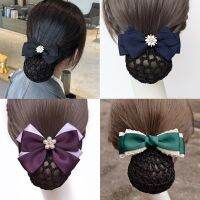 Korean Fashion Professional Headwear Nurse Airhostess Net Bag Hair Dispenser Handmade Bowknot Hairpin Exquisite Hair Accessories Hair Accessories