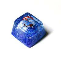 1 Pc Handmade Koi ปลาเรซิ่นคีย์สำหรับ MX ปุ่มคีย์บอร์ด Creative ที่กำหนดเอง Backlit Keycap