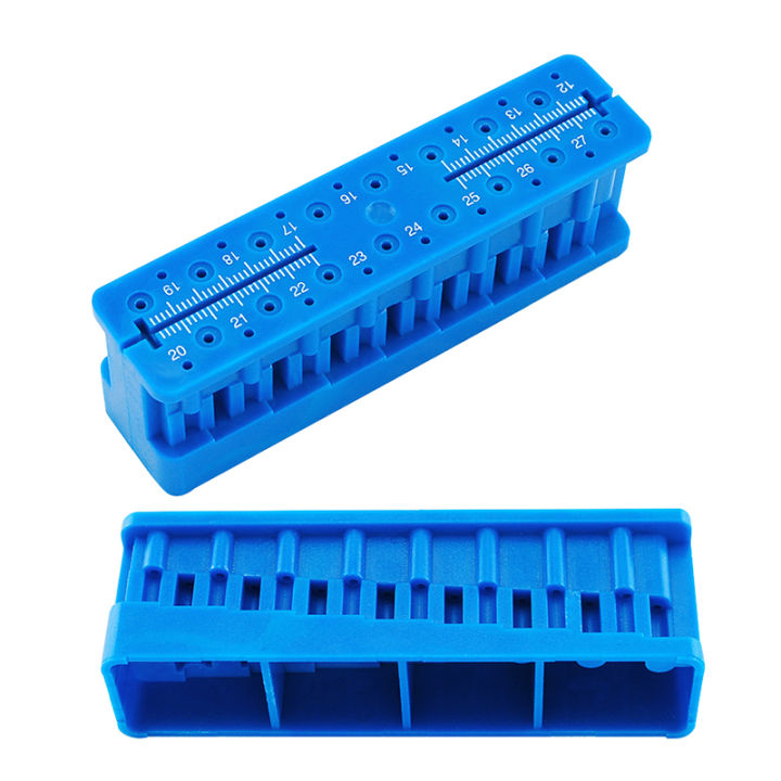 1pc-พลาสติกทันตกรรม-mini-endo-measuring-block-autoclavable-endodontic-block-ไฟล์เครื่องมือทันตแพทย์-root-c-รุ่นไม้บรรทัดสีฟ้า