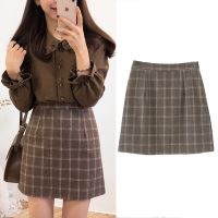 {Summer skirt} ฤดูใบไม้ผลิฤดูหนาวกระโปรงมินิสเกิร์ตผู้หญิงน่ารักสไตล์เพรพพี้ดีไซน์ญี่ปุ่นสไตล์เกาหลีกระโปรงลายสก๊อตเอวสูงแบบวินเทจ