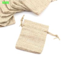 {Party}10pcs Small Burlap Jute Sack Linen Pouch Bag Drawstring Wedding Supplies