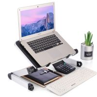 [Kuaile home furnishing]Universal 360องศา Adjustment Folding Aluminium Alloy Laptop Stand For Macbook Lenovo Asus HP Notebook Heighten Bracket Holder