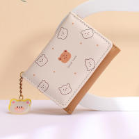 Short Wallet Wallet Ladies Wallet Cartoon Crop Wallet Purse Bear Wallet Female Wallet Leather Passport Bag