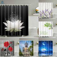 【hot】﹍  Flowers and Trees Buddha Print Shower Curtain with