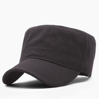 Flat Top Cap Mens Spring and Summer Sunshade Big Size Caps Back Seal Baseball Hat Dad Fitted Large Military Hat 58cm 60cm