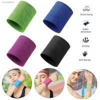 ┋ 1Pcs Ice Cooling Wrist Brace Support Breathable Tennis Wristband Wrap Sport Sweatband For Gym Yoga Volleyball Hand Sweat Band