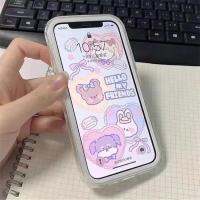 【Great. Cell phone case】 3 In 1เคสใสสีลูกอมเคสโทรศัพท์ชั้นกันกระแทกโทรศัพท์สามารถใส่ได้กับ iPhone 13 Pro Max 11 Max 12 XR X XS 6S 7 Plus 8 13Mini 12ซิลิโคนขนาดเล็กฝาหลังกันกระแทก