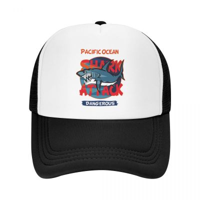 Classic Shark Attack Trucker Hat Men Women Personalized Adjustable Adult Baseball Cap Summer