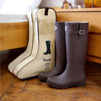 Practical Leather Korea Storage Simple Travel Ankle Boots Zipper Accessories Bag Portable Shoes carrying Visible Dustproof