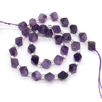 Natural Stone Amethyst Rhombus Bracelet Beaded Gemstone Loose Spacer Beads For Jewelry Making DIY Bracelet Gift 2021 NEW