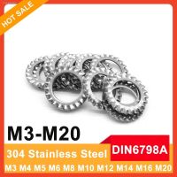 ☄ 5/10/50 M3 M4 M5 M6 M8 M10 M12 M14 To M24 DIN6798A GB862.2 A2 304 Stainless Steel External Toothed Serrated Lock Washer Gaske