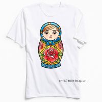 Kawaii Tshirt Printed Men T Shirts Russian Nesting Doll Custom Tshirt Matryoshka Cartoon Tees Clothes