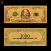 New Product 2018 US Gold Money 1000 Dollars 24k Gold Plated Banknotes Fake Paper Banknote Collections