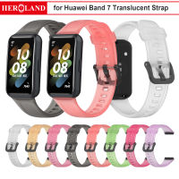 สายรัดโปร่งแสงสำหรับสายรัดข้อมือ Huawei band 7 นาฬิกาสายสำรอง