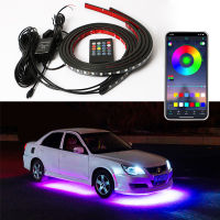 AHlmsm รถ Charssis ยืดหยุ่น LED Strip Light LED Underbody รีโมท /App Control RGB ไฟนีออน Ambient บรรยากาศโคมไฟตกแต่งอัตโนมัติ