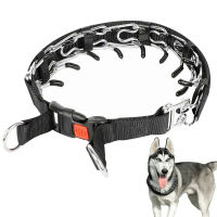 Prong Collar for Dogs Adjustable Dog Choke Pinch Training Collar with Rubber Tips &amp; Nylon Cover for Small Medium Large Dogs