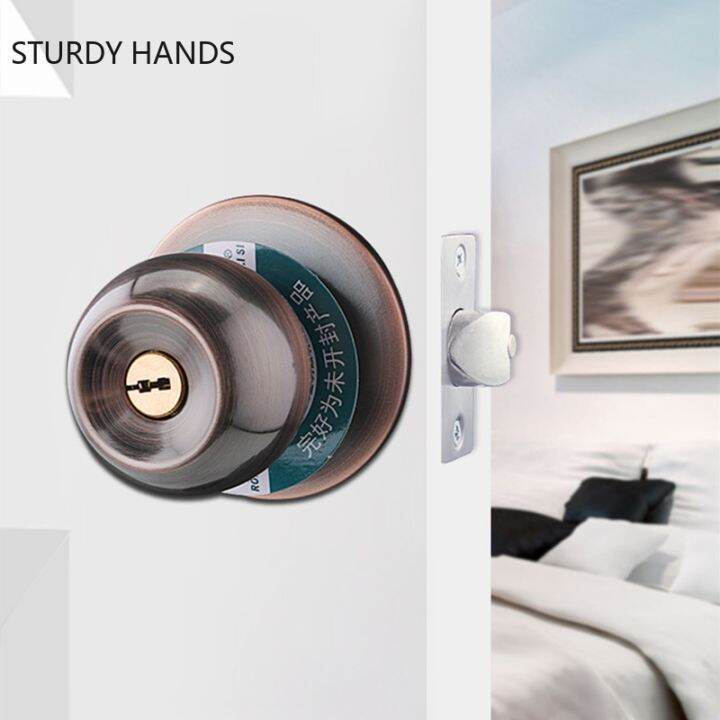 Indoor Stainless Steel Door Lock Bathroom Spherical Handle Lock Kitchen