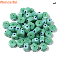 ?【Lowest price】Wonderful 10ชิ้นลูกปัดยุโรป lampwork Murano ลูกปัดแก้วสีผสม Murano สำหรับผู้หญิงเครื่องประดับทำ DIY