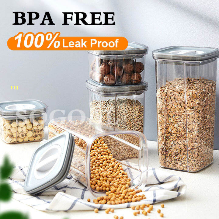 Airtight Food Storage Container, BPA Free Kitchen Pantry Organization