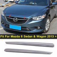 จัดแต่งทรงผมอัตโนมัติ Chrome ด้านหน้า Center ตาข่าย Grille Grill Trim หม้อน้ำสำหรับ Mazda 6 Sedan &amp; Wagon 2013 2014 2015ภายนอก