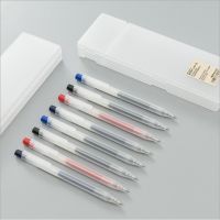 MUJI มูจิ ปากกา ปากกาเจวมูจิ แบบกด แบบปลอก ขนาด 0.5 0.38 ปากกาหมึกเจว ปากกาน้ำเงิน