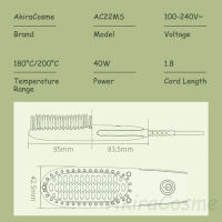 Akiracosme หวีหนีบผมเซรามิค ขนาดเล็ก ป้องกันน้ําร้อนลวก สําหรับจัดแต่งทรงผมTH