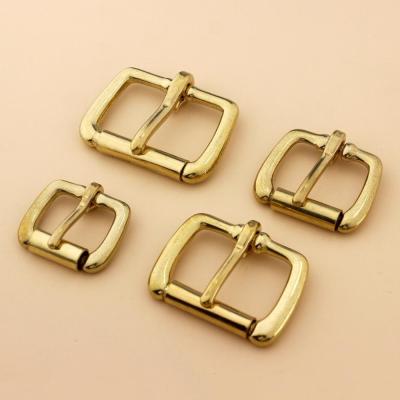 Solid Brass Metal Heel Bar Buckle End Bar Roller Buckle Rectangle Single Pin for Leather Craft Bag Belt Strap Webbing