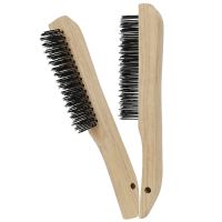 2 Pcs Small Wire Brush Metal Brush for Cleaning Welding Slag, Rust and Dust 10 Inch Heavy Duty Carbon Steel Handle Wire Scratch Brush