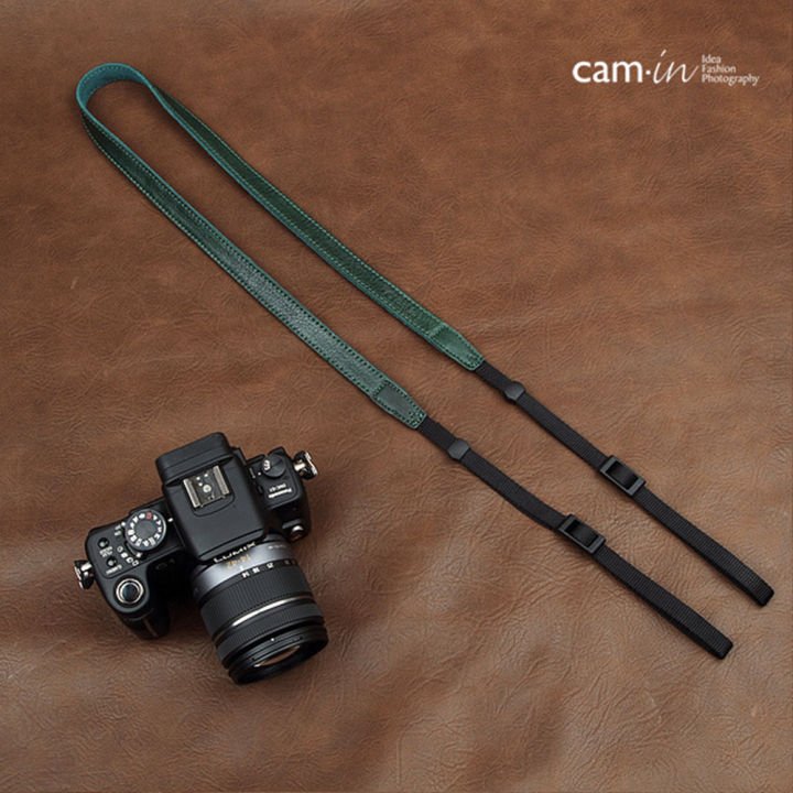 cam-in-cs183-2250-2259-universal-กล้อง-cowskin-สายคล้องคอไหล่-cowhide-ทั่วไปปรับเข็มขัดหนัง82-104ซม-ความยาว