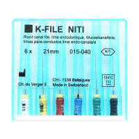 10แพ็คทันตกรรม K-FILE NITIFLEX 2125มิลลิเมตร015-040 NiTi ที่มีความยืดหยุ่นรากคลองไฟล์เอนโดมือใช้ Spreaders ทันตกรรม Endodontic