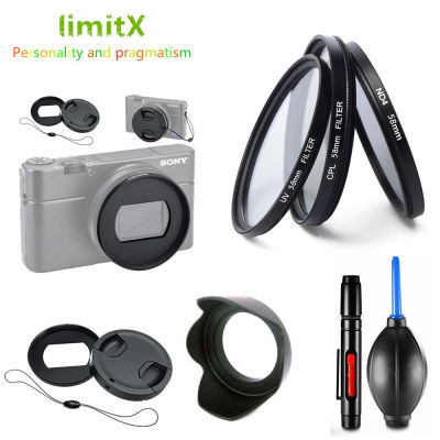 Filter Kit UV CPL ND &amp; Adapter Ring &amp; Lens Hood Cap Cleaning Pen for ZV-1 ZV1 RX100 Mark VII VI VA V IV III Camera