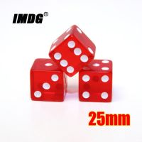 5pcs/Pack 25mm Acrylic Dice D6 Rounded Corner 25 Transparent Colors Game Cubes Accessories