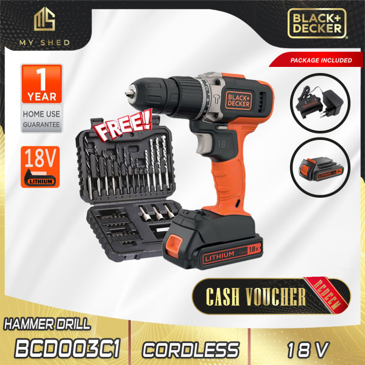 Black and Decker BCD003C 18v Cordless Combi Drill