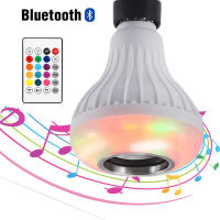 12W RGB Bluetooth Light Color Changing Light Bulb Speaker Multicolor Decorative Bulb with Remote Control Home Party Supplies