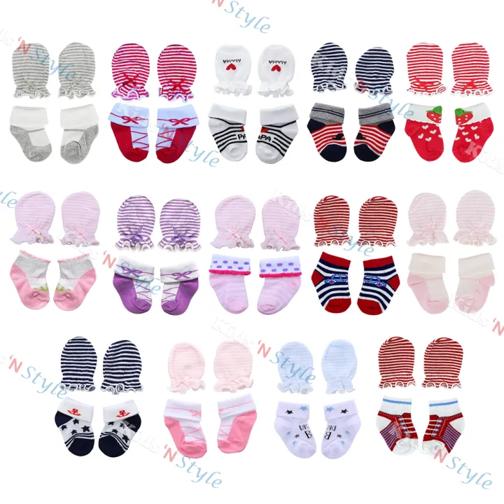 Newborn Baby Socks and Mittens Terno Set for Baby Lazada PH
