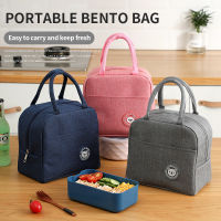 Lunch box bag with large space waterproof and oil proof fabric portable handle canvas bag for water bottle lunch box lunch box Bento fruit and snacks