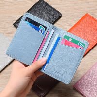 Multi-card Slot Solid Color Portable Leather Card Case Universal  Bank Card Credit Card ID Bus Card Holder Travel Card Organizer Card Holders