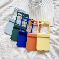 TFOSTNY สำหรับ Samsung Galaxy Z พลิก5เคสห่อหุ้มนิ่ม PC ธรรมดากันลายนิ้วมือกันกระแทกเคสครอบโทรศัพท์บาง