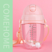 [HCM]Bình nước cho bé bình tập uống nước cốc uống nước chống đổ chống tràn chống sặc chất silicon tritan không có BPA gây hại dung tích 320ml hai màu hồng phấn và xanh lá
