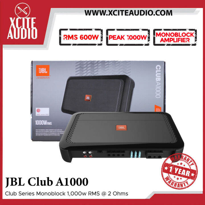 JBL Club A1000 Club Series Monoblock Amplifier 1,000w RMS At 2 Ohms