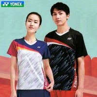 YONEX ชุดกีฬาแบดมินตัน Yonex Yy ใหม่110381สำหรับทั้งหญิงและชายฤดูร้อนและฤดูใบไม้ร่วงแห้งเร็วเกมบอลเสื้อผ้าของแท้