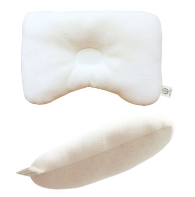John N Tree Organic - Baby Protective Pillow (Cream &amp; Choco Dot) - หมอนหัวทุย หมอนหลุมออร์เเกนิคเเท้100%จากเกาหลี