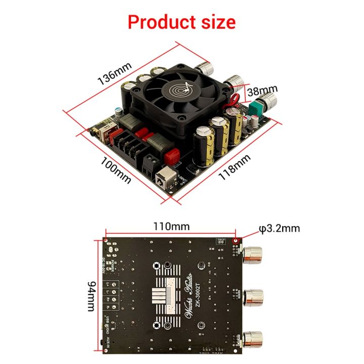 zk-3002tบอร์ดขยายเสียง-bt-ช่อง-2-0-พร้อมการปรับความสูงและความต่ำ-300w-300w-โมเดล-zk-3002t