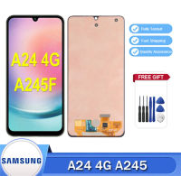 ต้นฉบับ6.5 AMOLED สำหรับ Samsung Galaxy A24 4G SM-A245F LCD A245F/DSN A245M A245N จอแสดงผลหน้าจอสัมผัสประกอบเครื่องอ่านพิกัด