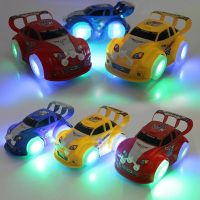 Light Up Baby Car Toys Boys Kids Like Item Automatic Steering Musical Electric Sports Car Model Toys for Children Christmas Gift Die-Cast Vehicles