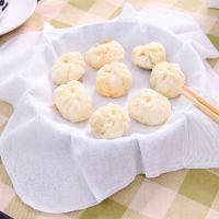 OKDEALS01 Foldable White Food Filter Cloth Safe Cotton Steamer Liners Square Household Cotton Gauze Steamer Mat Steaming Tools Steamer Cloth