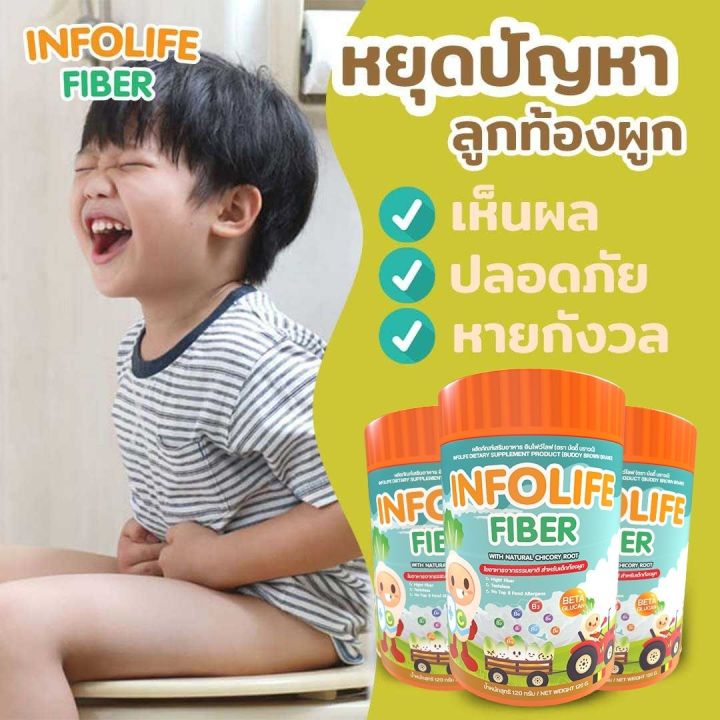 ส่งฟรี-infolife-fiber-ไฟเบอร์-แก้เด็กท้องผูก-ถ่ายยาก-ใยอาหารเด็ก-แก้ท้องผูก-พรีไบโอติกส์-การขับถ่าย