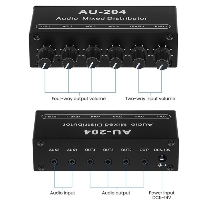 headphone-mixer-signal-selector-switcher-2-input-4-output-individually-controls-headphones-amplifier