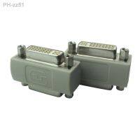 DVI 24 5 Coupler Female to Female Gender Changer Bulkhead Mount Adapter(Beige Nickel Plated)